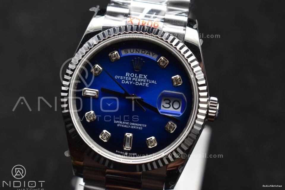 Dial Blue 36 QF Weight) 677 (Gain SS DayDate FlexibleFit Bracelet President Best 904L vr3255 Steel Edition V5 on Diamond 0318